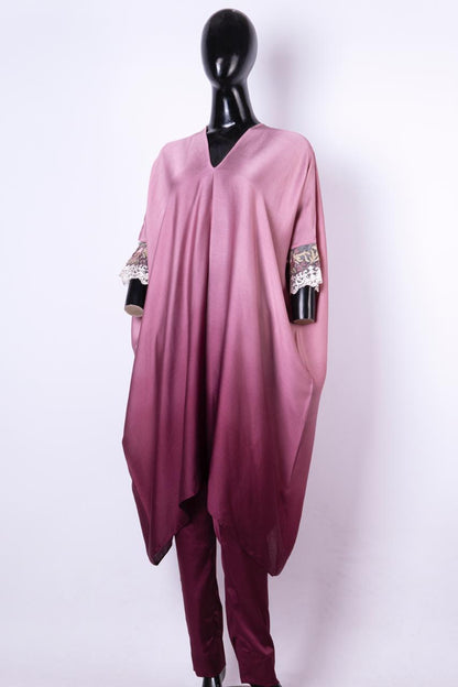 Purple Double shade  Stylish Dress with Trouser Beena