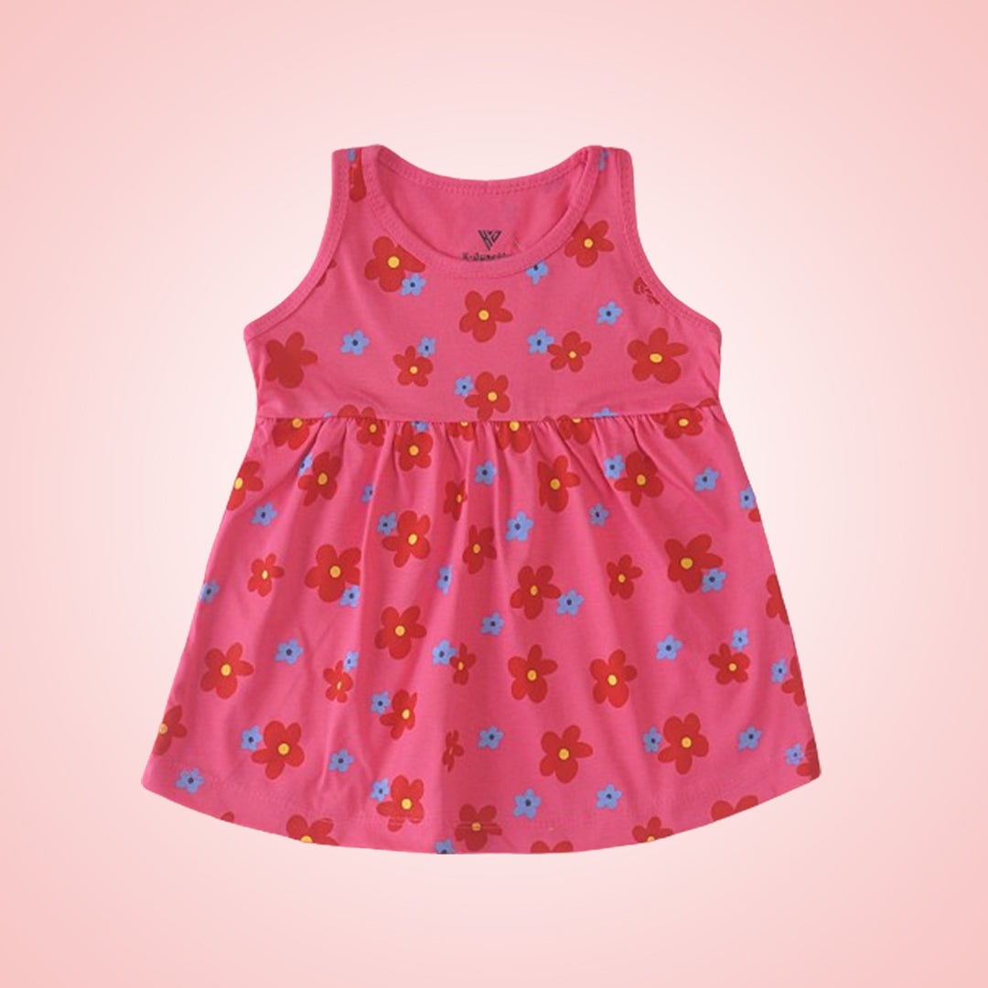 Girl Frock Red Flower