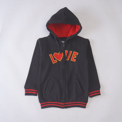 Girls Fleece Hood (Love)