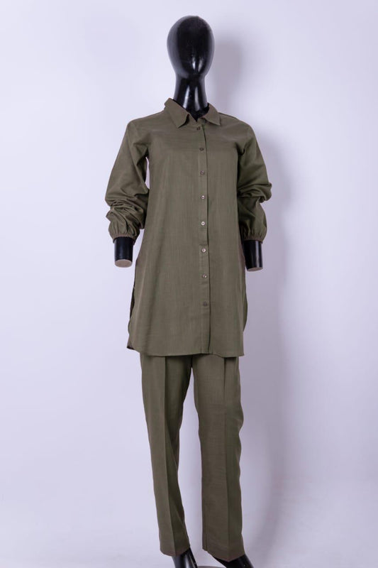 Fashion Fusion collar shirt button Co Ord suits